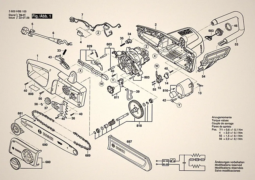 Bosch Ersatzteile für UniversalChain 35 Kettensäge
