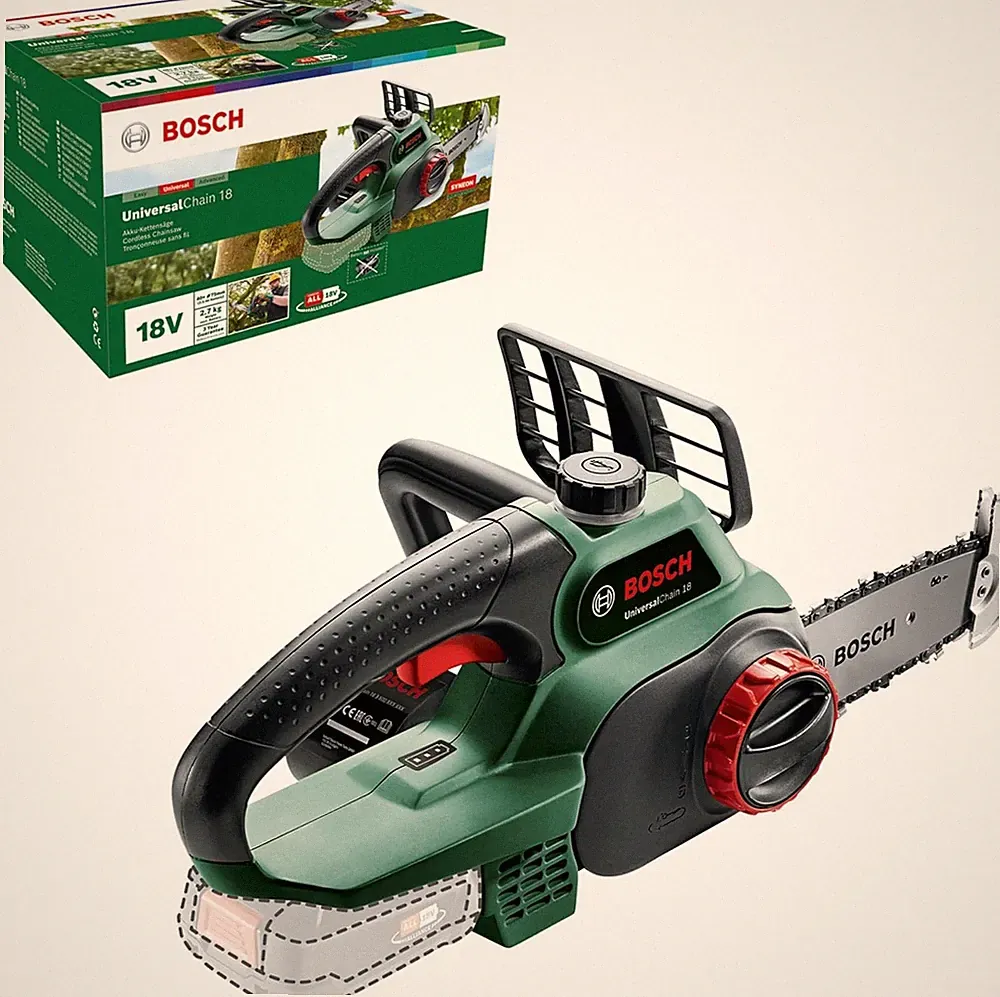 Bosch Home and Garden Akku Kettensäge Universalchain 18 (ohne Akku, 18 Volt)