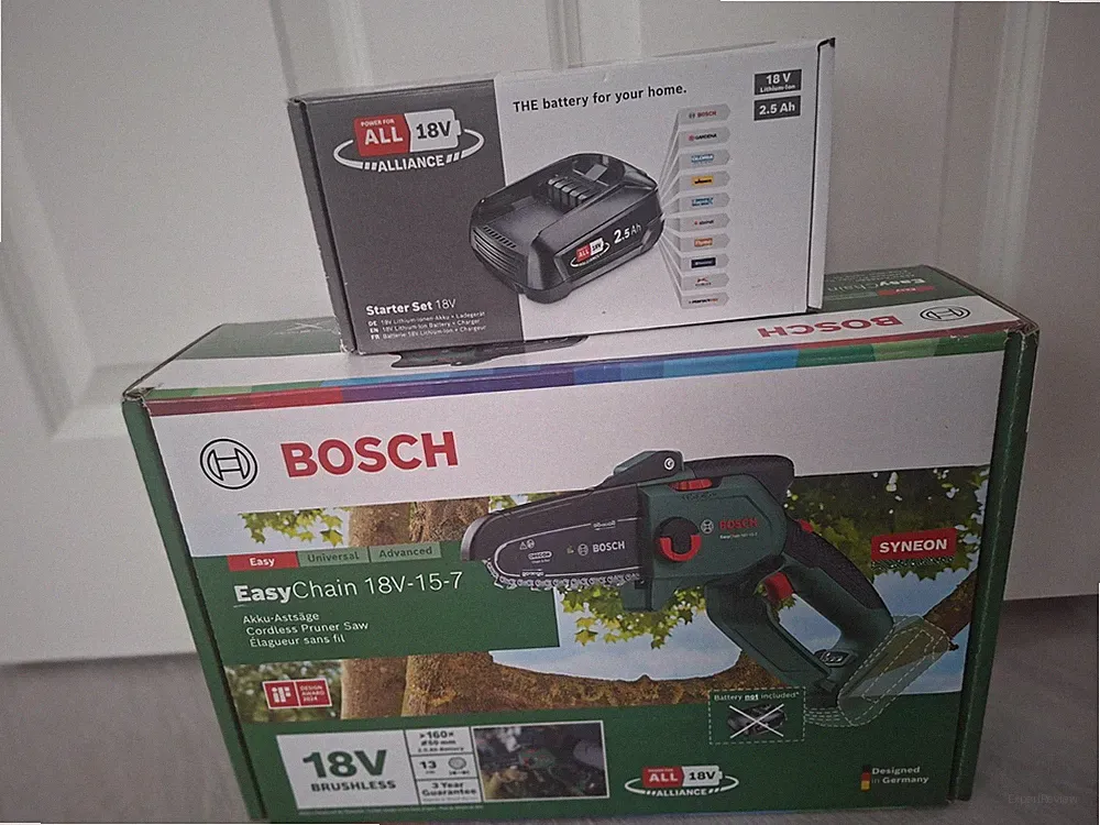 Bosch Home and Garden EasyChain 18V-15-7 mit Akku 2.5 Ah Akku-Kettensäge NEU