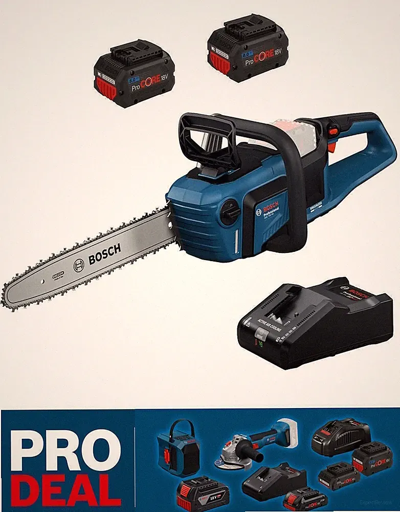 BOSCH Kettensäge / Säge GKE 18V-40 2x ProCORE 8.0 Ah Akku + Ladegerät GAL18V-160