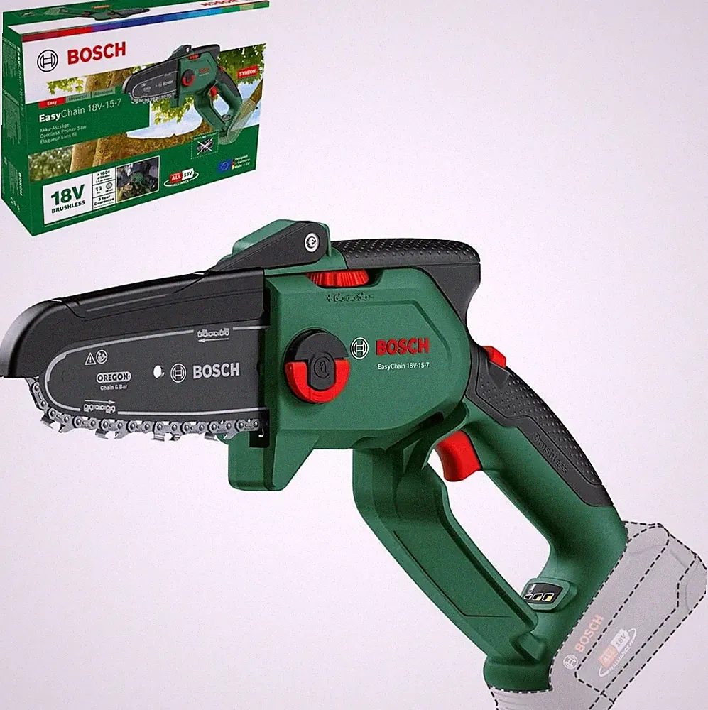 Bosch kompakte Mini Kettensäge EasyChain 18V-15-7 (ohne Akku/Ladegerät)