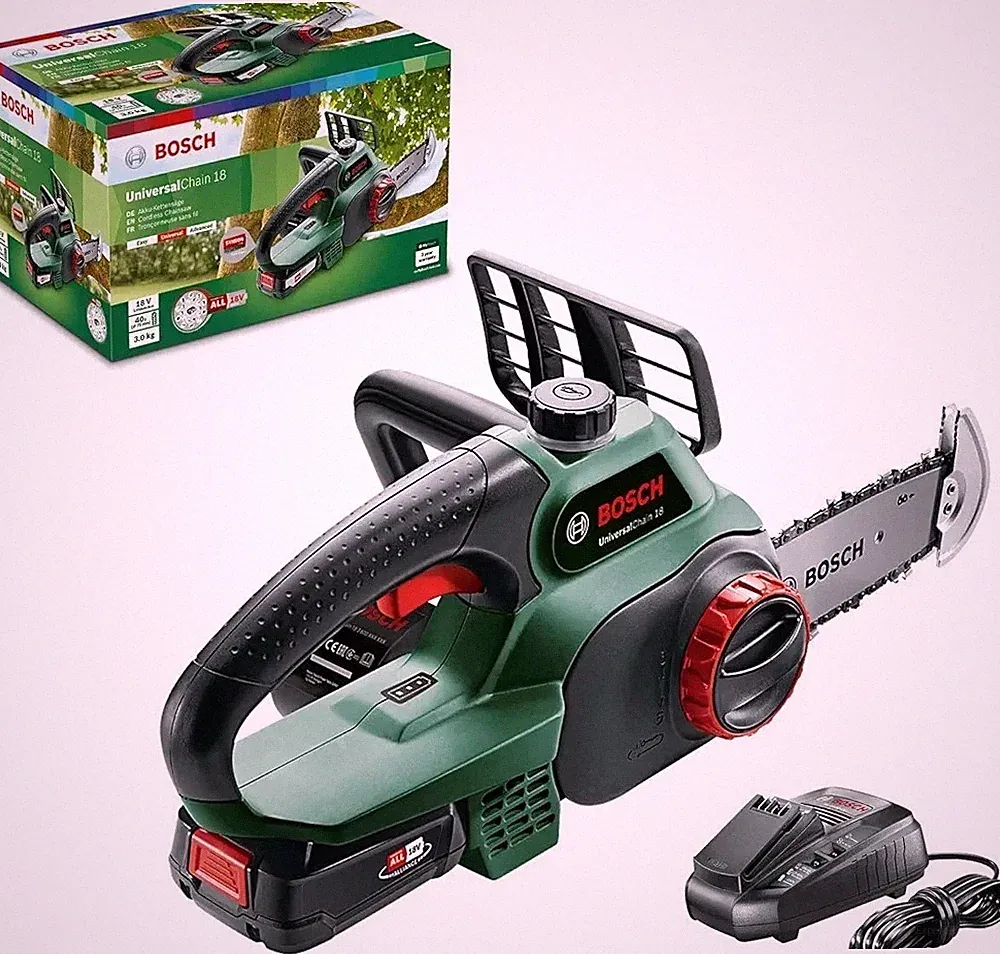 Bosch UniversalChain 18 Akku-Kettensägen-Set + 2,5Ah Akku + Ladegerät - Neu