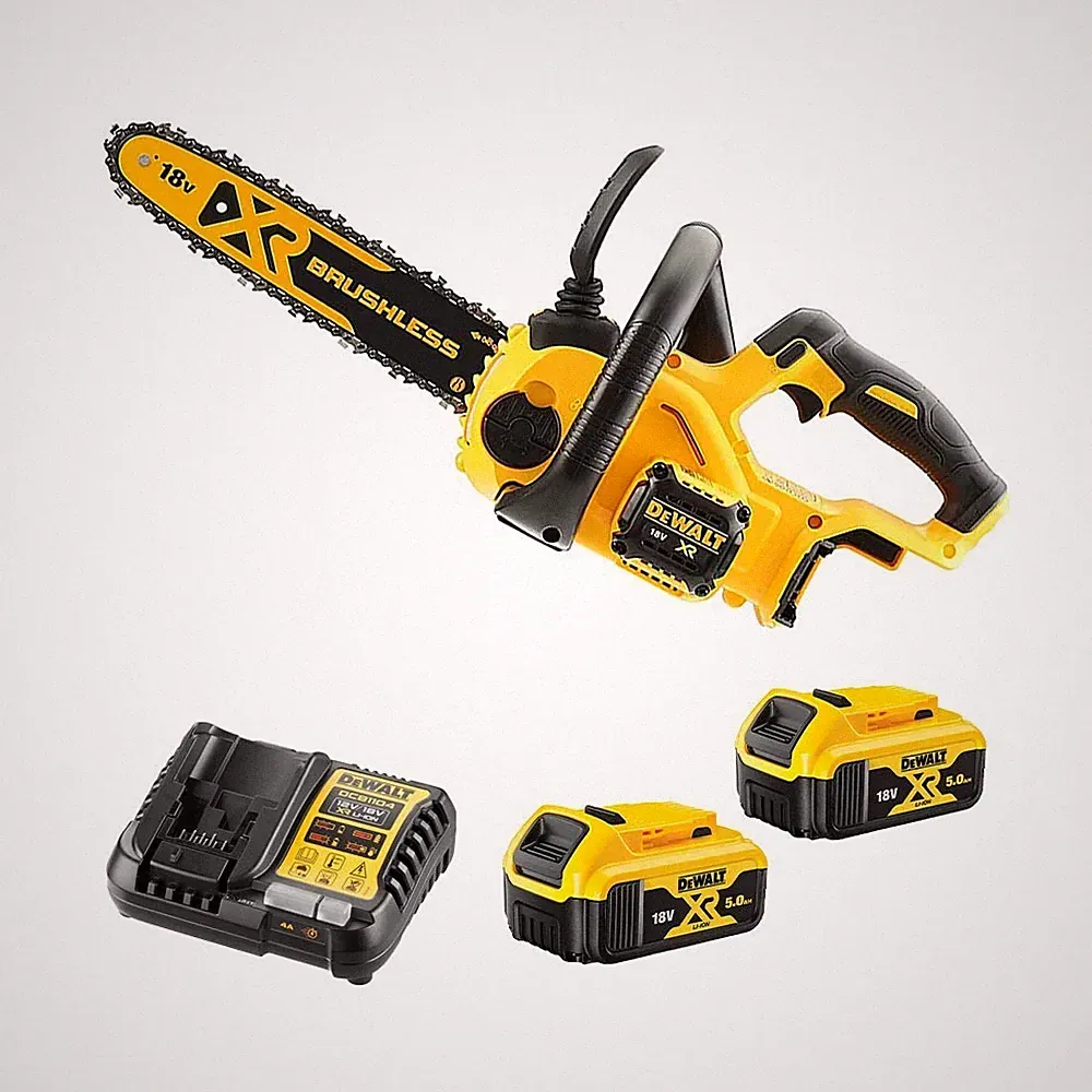DeWalt DCM565P2 18V Bürstenloser Akku-Kettensäge 30cm mit 2x 5Ah und Ladegerät