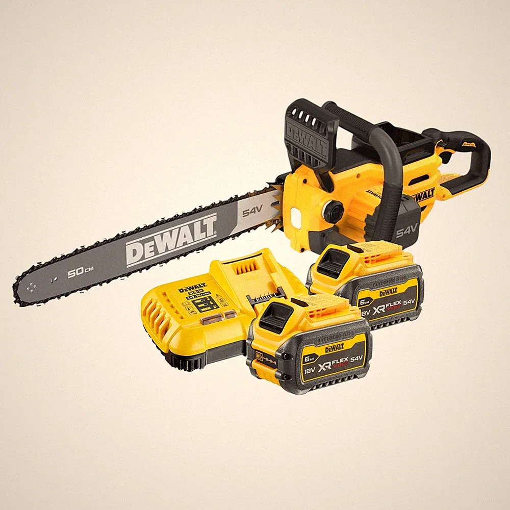 DeWalt DCMCS 575 T2 Kettensäge 54 V FlexVolt 50 cm + 2x Akku 6,0 Ah + Ladegerät
