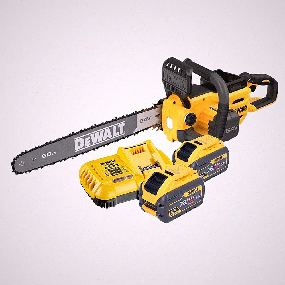 DeWalt DCMCS 575 Y2 Kettensäge 54 V FlexVolt 50 cm + 2x Akku 12,0 Ah + Ladegerät