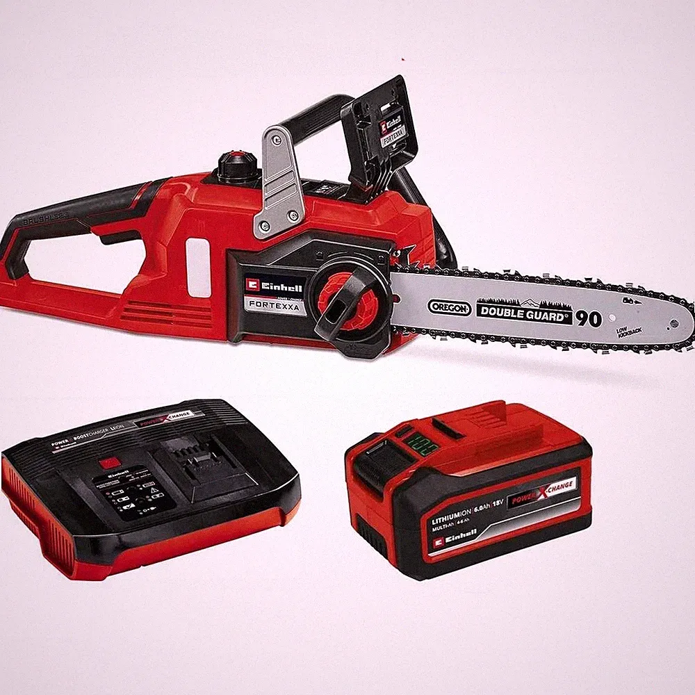 Einhell 18V-Kettensäge FORTEXXA 18/30 mit Akku 6.0 Ah + 6 A Boostchargert