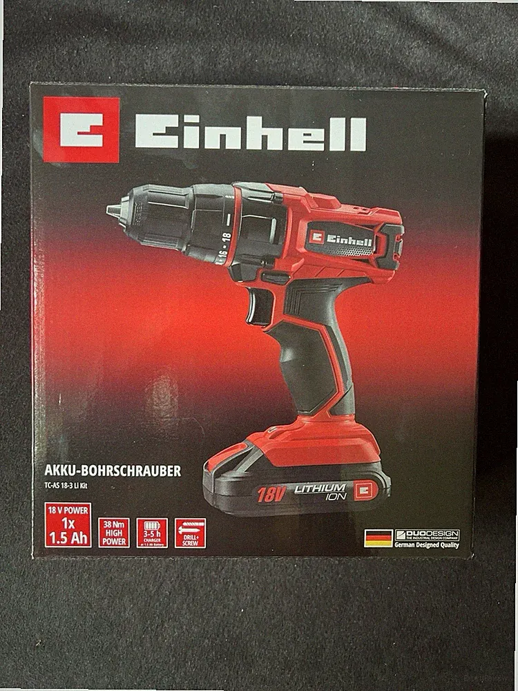 Einhell Akku-Bohrschrauber mit Akku und Ladegerät Set