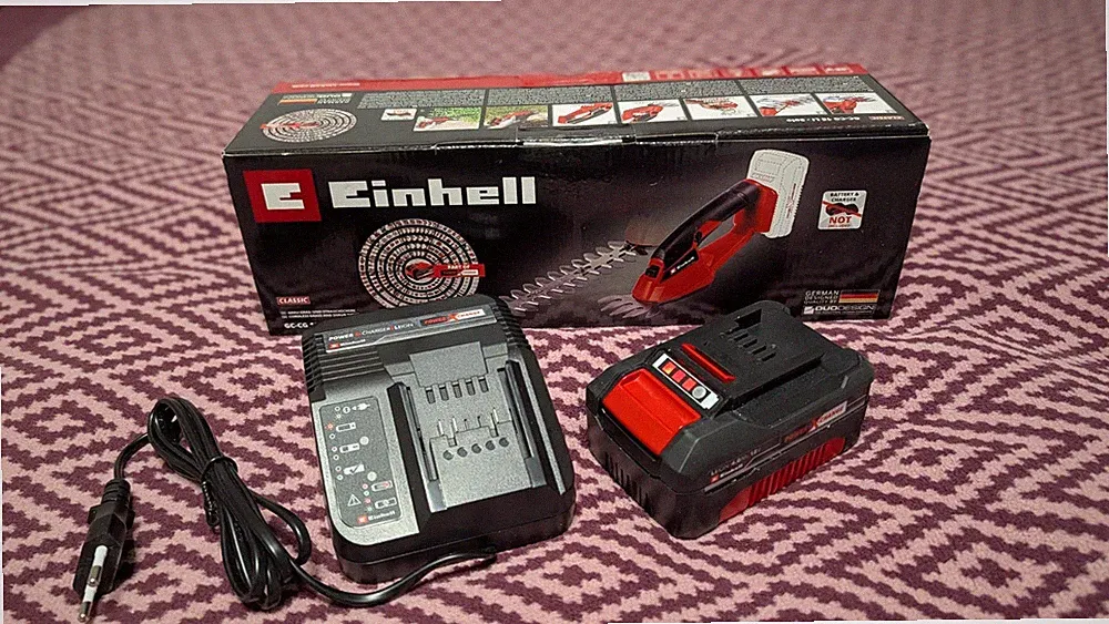Einhell Akku Gras- und Strauchschere GC-CG 18 Li-Solo Mit 4Ah Akku und Ladegerät