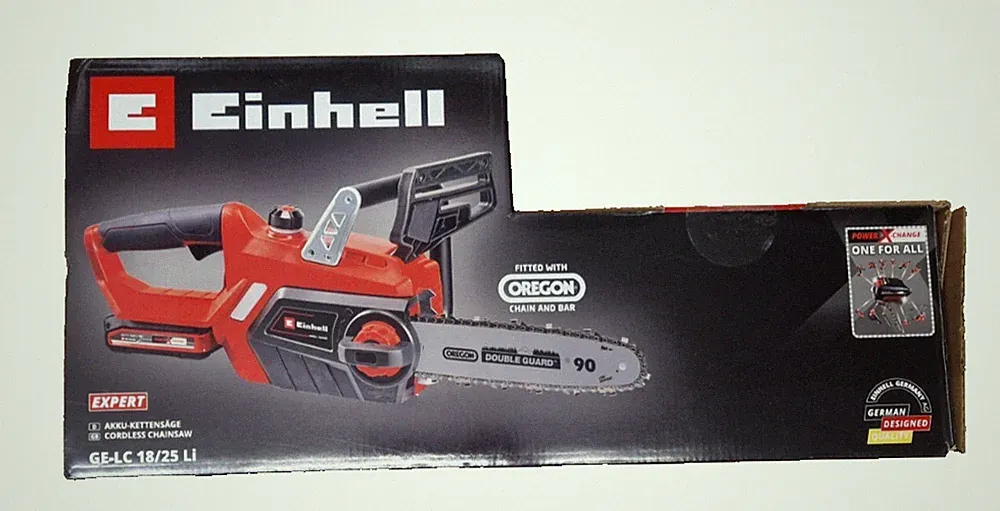 Einhell Akku-Kettensäge GE-LC 18/25 Li Power X-Change 18V + 3,0 Ah Akku + Lader