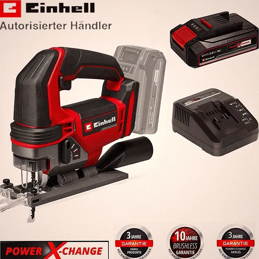 Einhell Akku-Stichsäge TE-JS 18/100 Li-mit Akku 2,5 Ah und Ladegerät