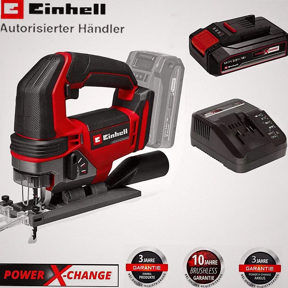 Einhell Akku-Stichsäge TE-JS 18/100 Li-mit Akku 2,5 Ah und Ladegerät
