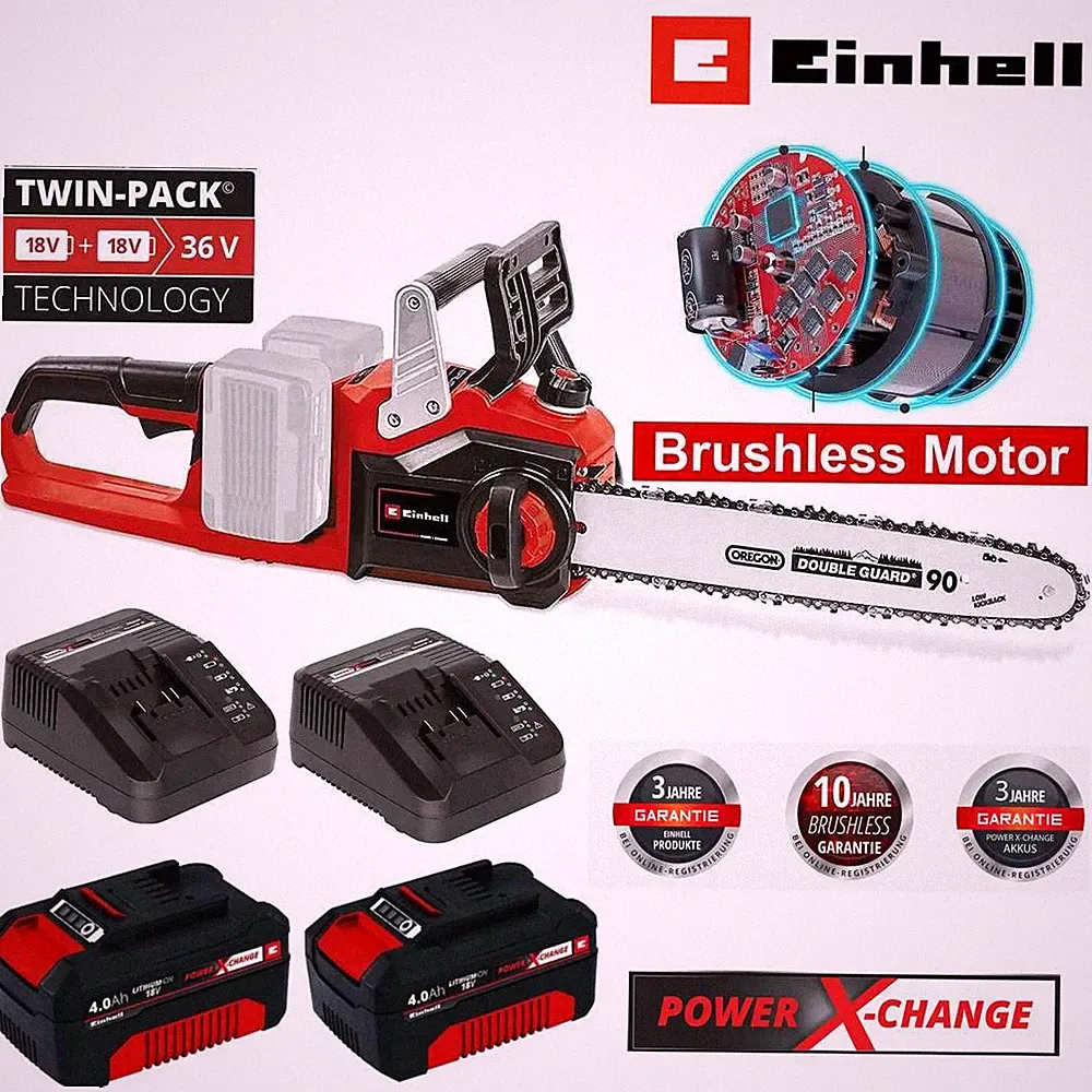Einhell Professional Akku-Kettensäge GP-LC 36/35 Li-36V, Akku 4 Ah / Ladegerät