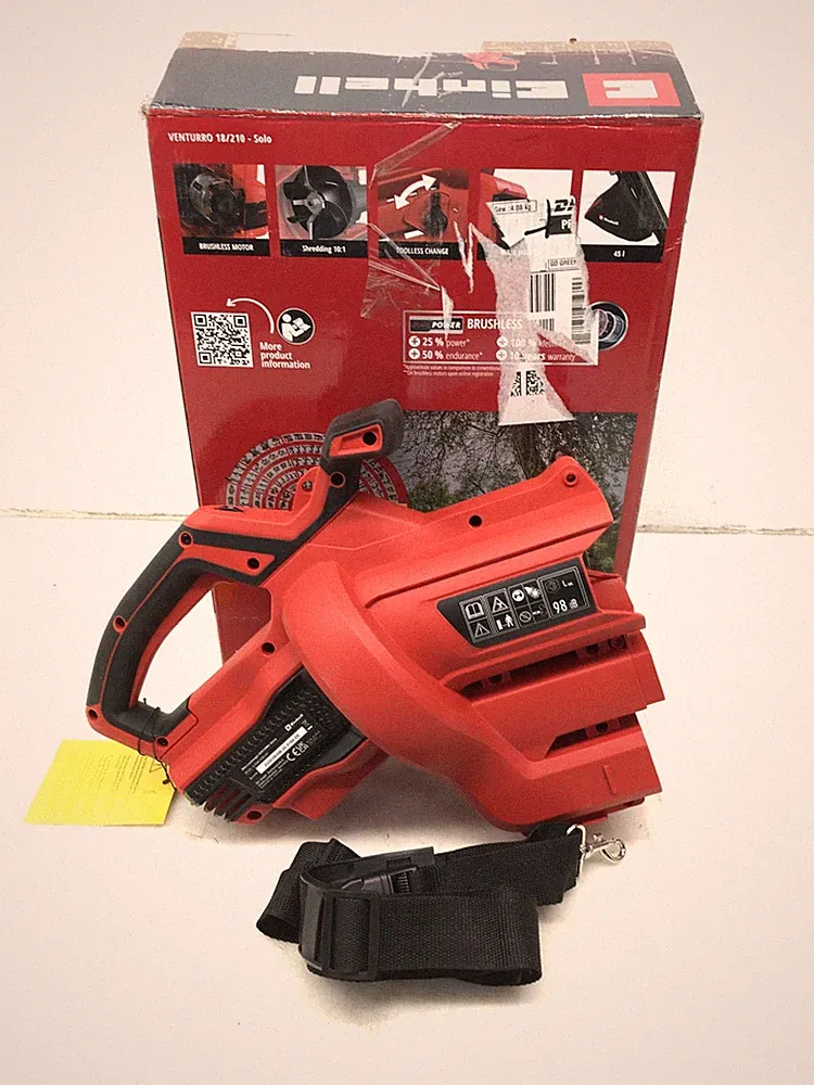 Einhell VENTURRO 18/210 Laubsauger mit Akku und Ladegerät - Schwarz/Rot
