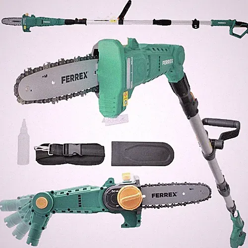 Ferrex Akku Hochentaster 20V Teleskop Astsäge Baumsäge Elektrosäge Soloohne Akku