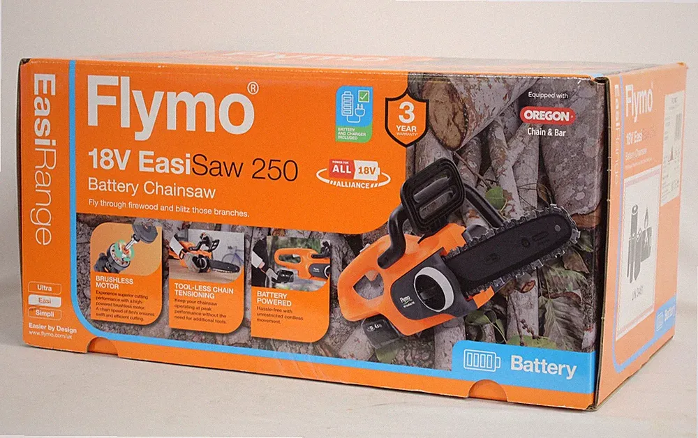Flymo 18V EasiSaw 250 Akku Brushless Kettensäge - Originalverpackt (NR)