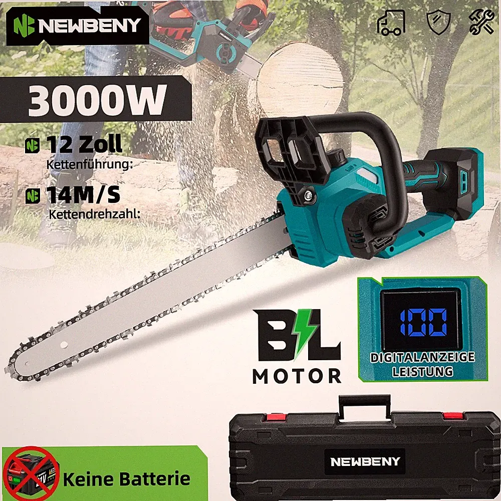 Für 18V Makita 12 Zoll Akku Kettensäge Elektro Motorsäge Handkettensäge + Koffer