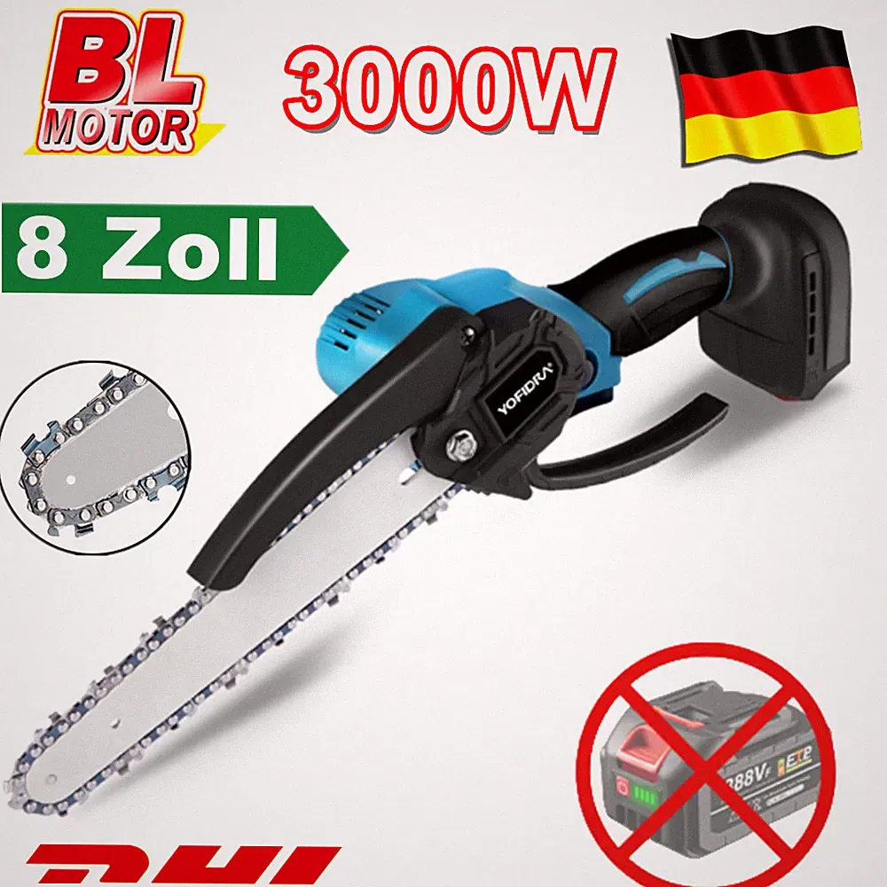 Für 18V Makita 8 Zoll Akku Kettensäge Elektro Kettensägen Motorsäge Bürstenlos