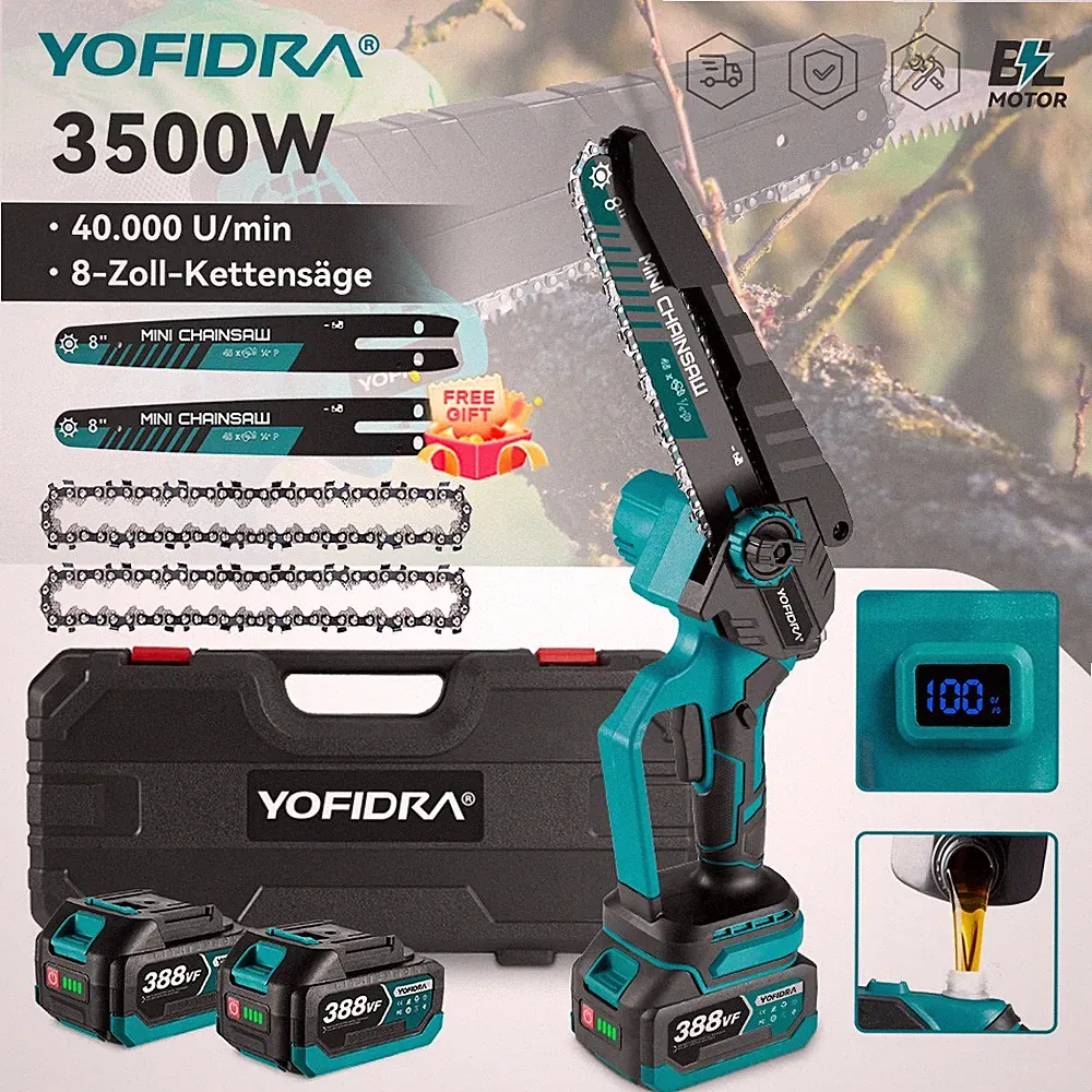 Für 18V Makita Akku Kettensäge Mini Elektro Motorsäge Handkettensäge 8 Zoll Säge