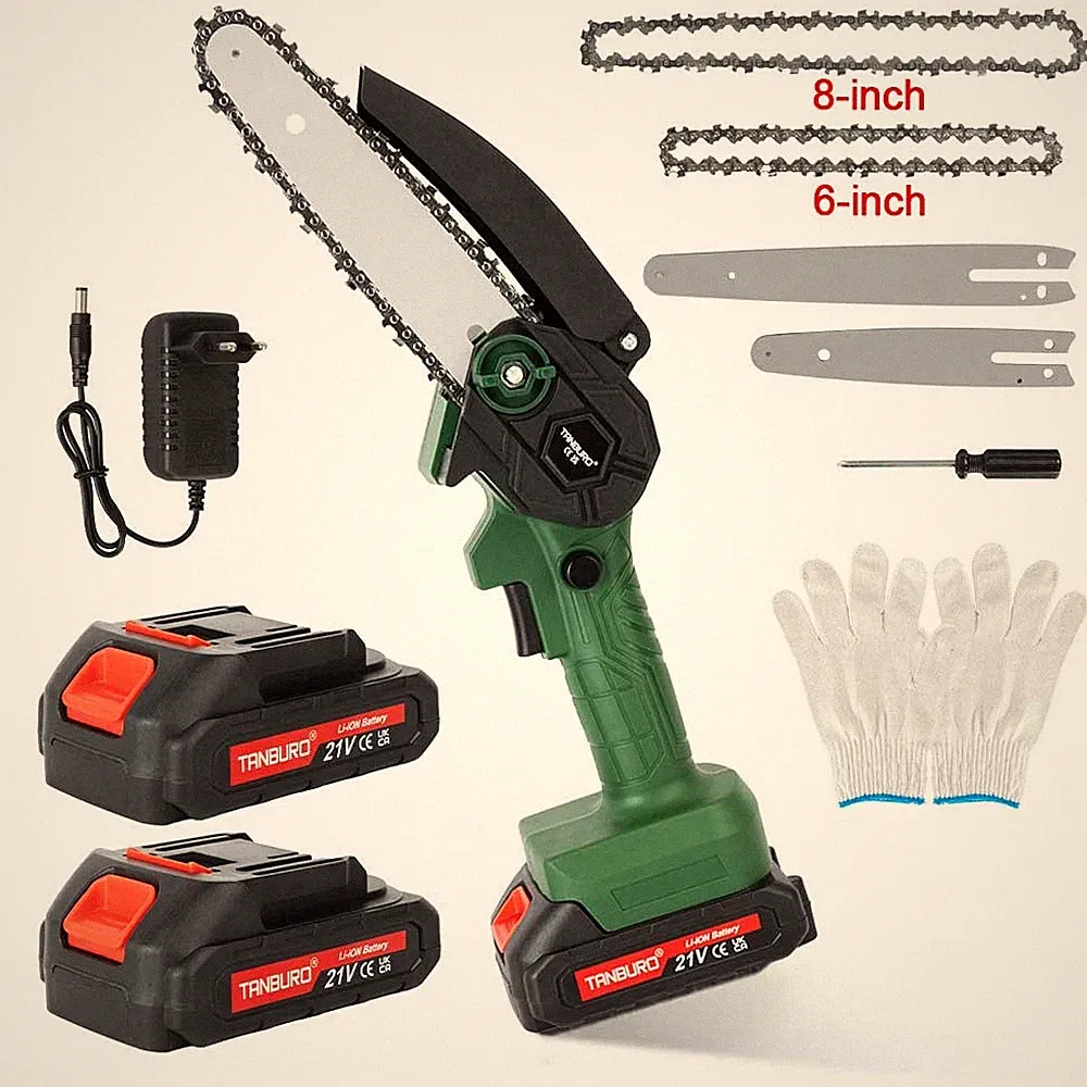 Für 21V Makita 6+8 Zoll Akku Kettensäge Mini Elektro Motorsäge Handkettensäge