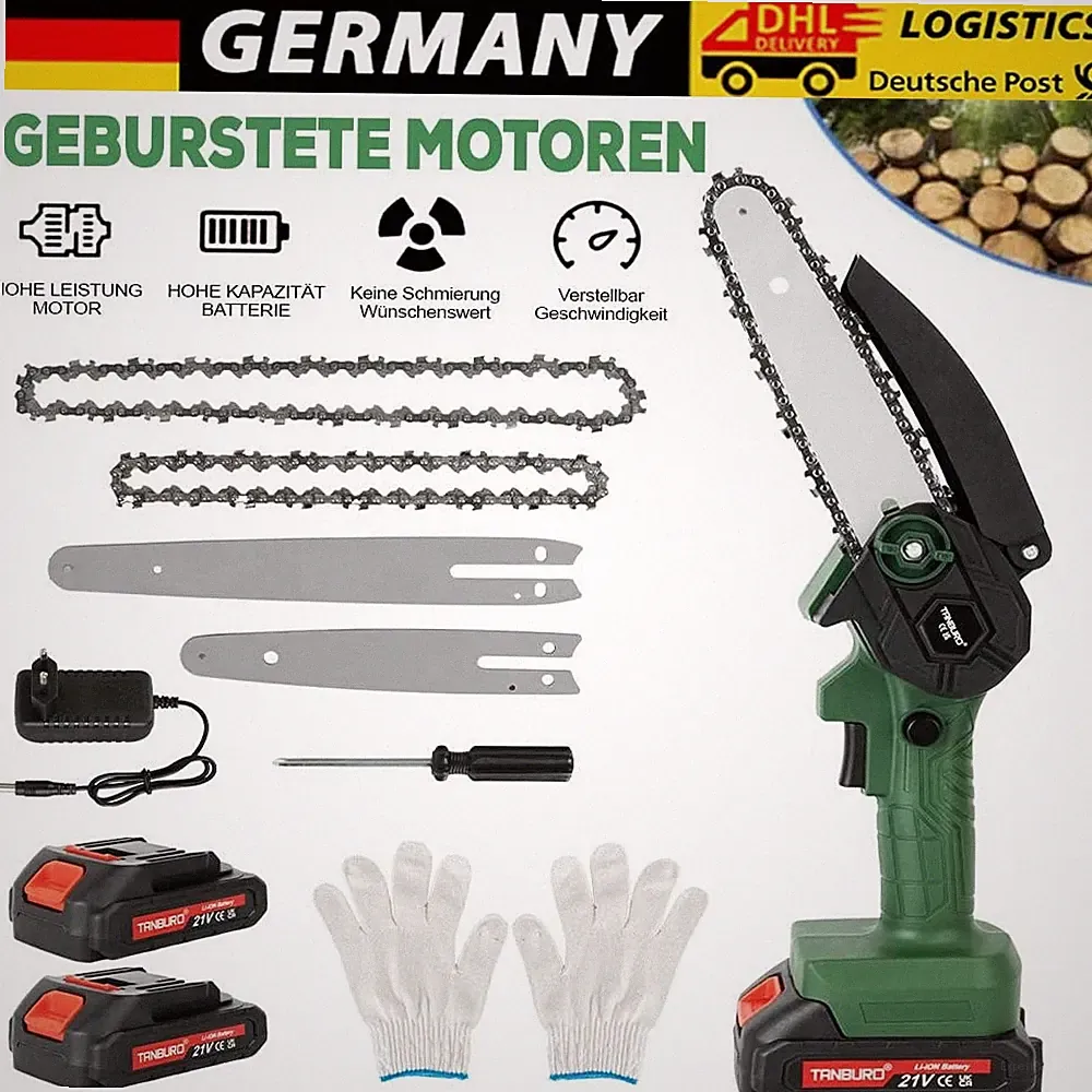 Für 21V Makita Akku Kettensäge Mini Elektro Motorsäge Handkettensäge 6+8 Zoll