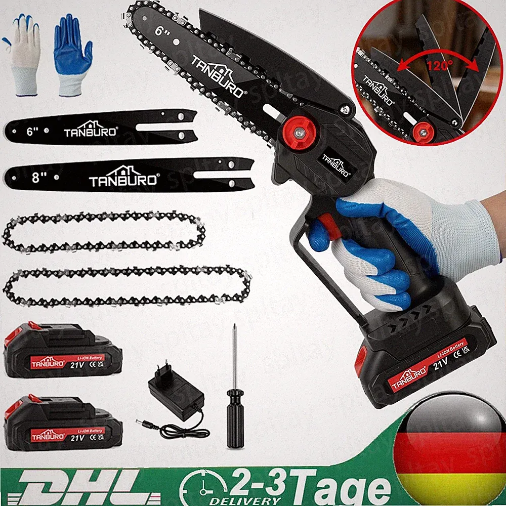 Für Dewalt 21V Akku Kettensäge Astsäge Heckenschere Heckenschneider 2 Klingen