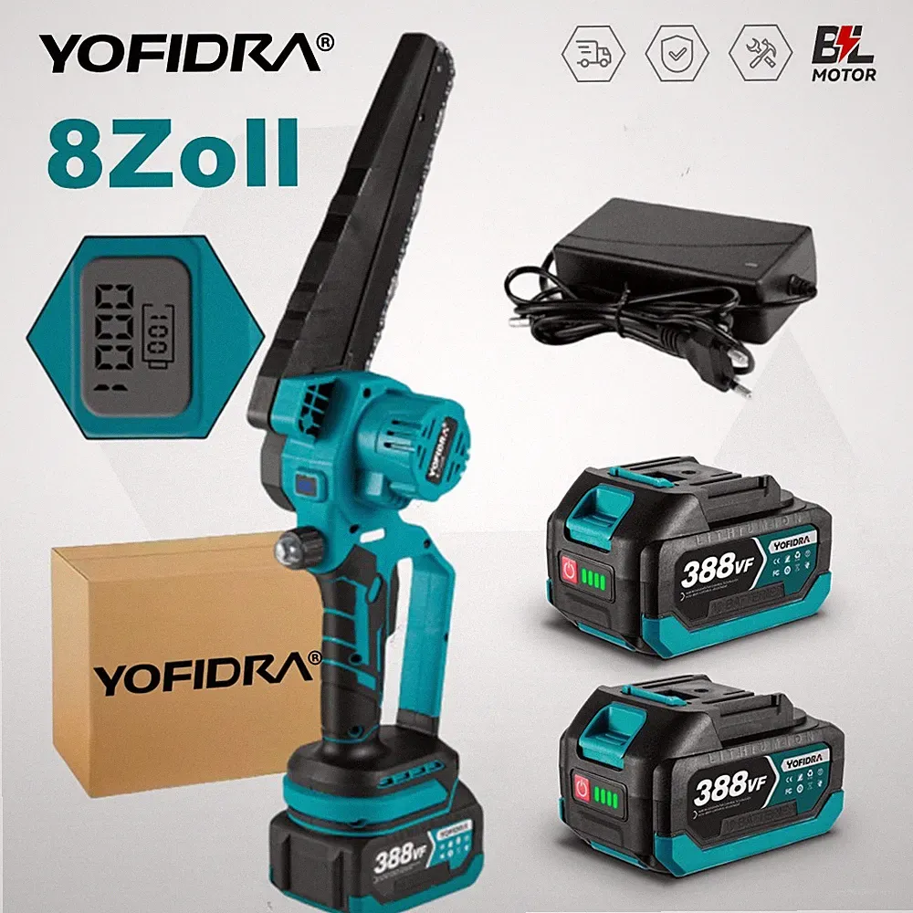 Für Makita 18V Akku Elektro Kettensäge Bürstenloser Motor Handkettensäge 2 Akkus