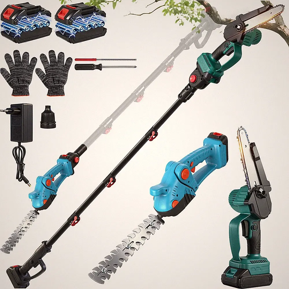 Für Makita 21V 4IN1 Akku Kettensäge Teleskop Hochentaster Gartenschere Mit 2Akku