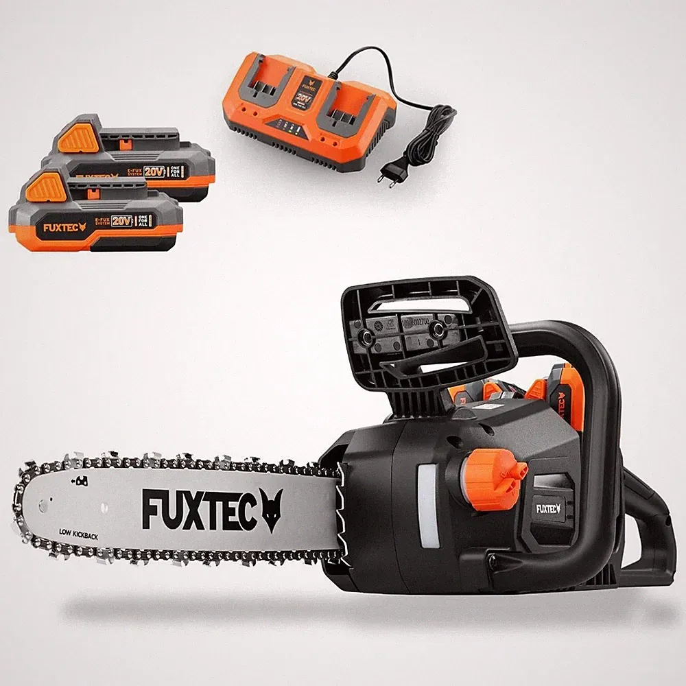 FUXTEC 40V Akku Kettensäge FX-E2KSSET – 14 Zoll Schwertlänge, Akku& Ladegerät
