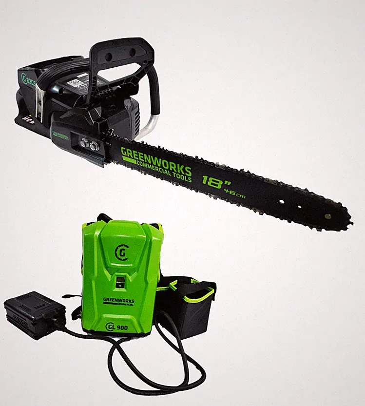 Greenworks 82 V Akku Kettensäge GC82CS 45cm incl. Akku 12Ah und Ladegerät