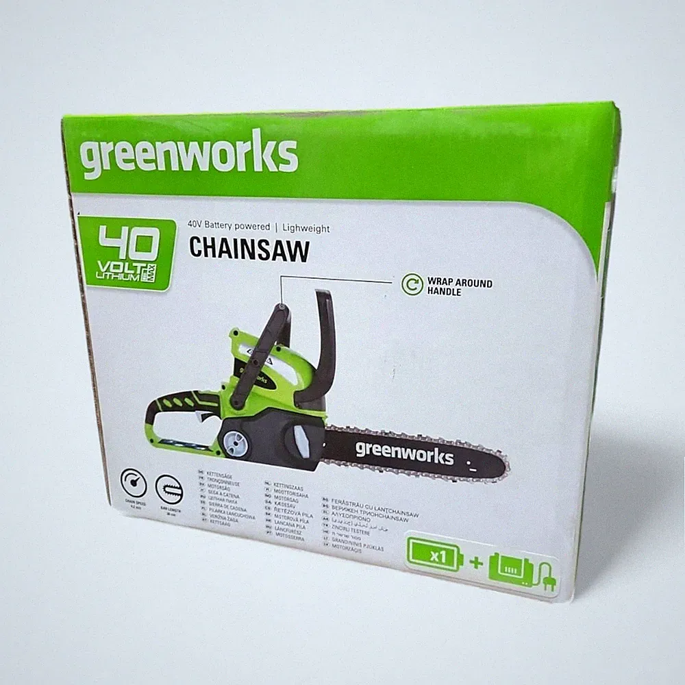 GreenWorks G40CS30IIK2 G-MAX 40 V Akku-Kettensäge mit 1Akku und Ladegerät