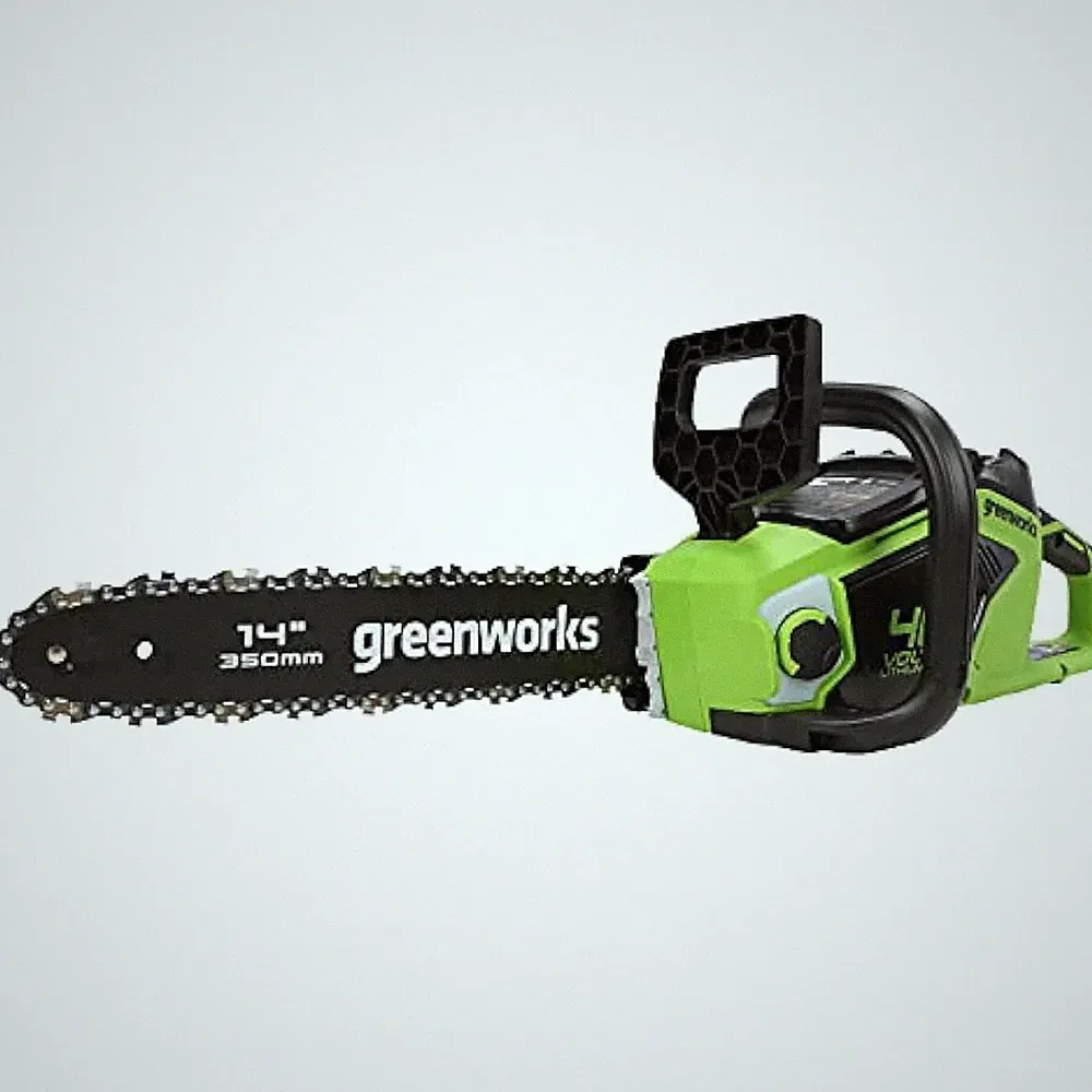 Greenworks GD40CS15 Akku-Kettensäge mit Brushless Motor, 14 Zoll (35 cm) Stab