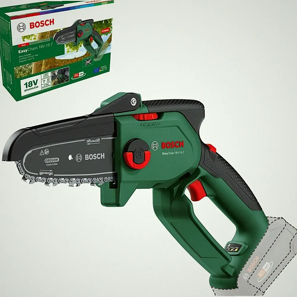 kompakte Mini Kettensäge EasyChain 18V-15-7 Zum Schneiden von Holz; 18 Volt S...