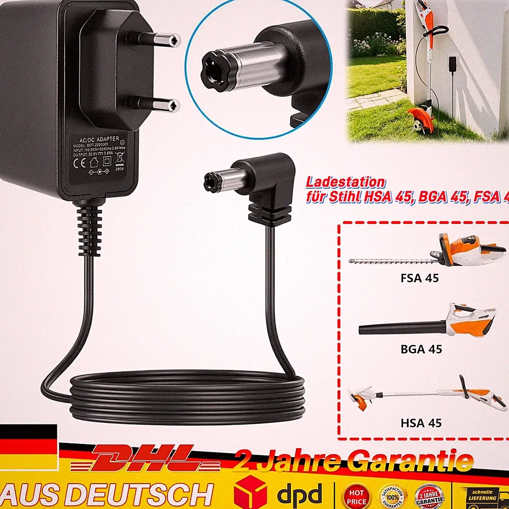 Ladegerät für Stihl HSA 45/BGA 45/FSA 45/LK 45 22,5V Kompatibel mit 45114005603