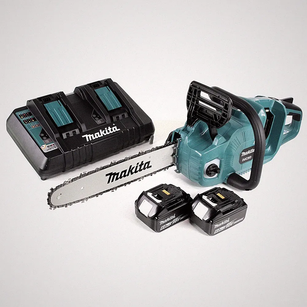 Makita DUC 353 PG2 Akku Kettensäge 36 V (2 x 18 V) Brushless 35 cm mit Kette und
