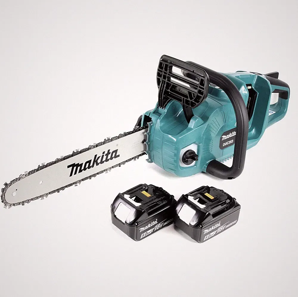 Makita DUC 353 T2 Akku Kettensäge 36 V (2 x 18 V) Brushless 35 cm mit Kette und