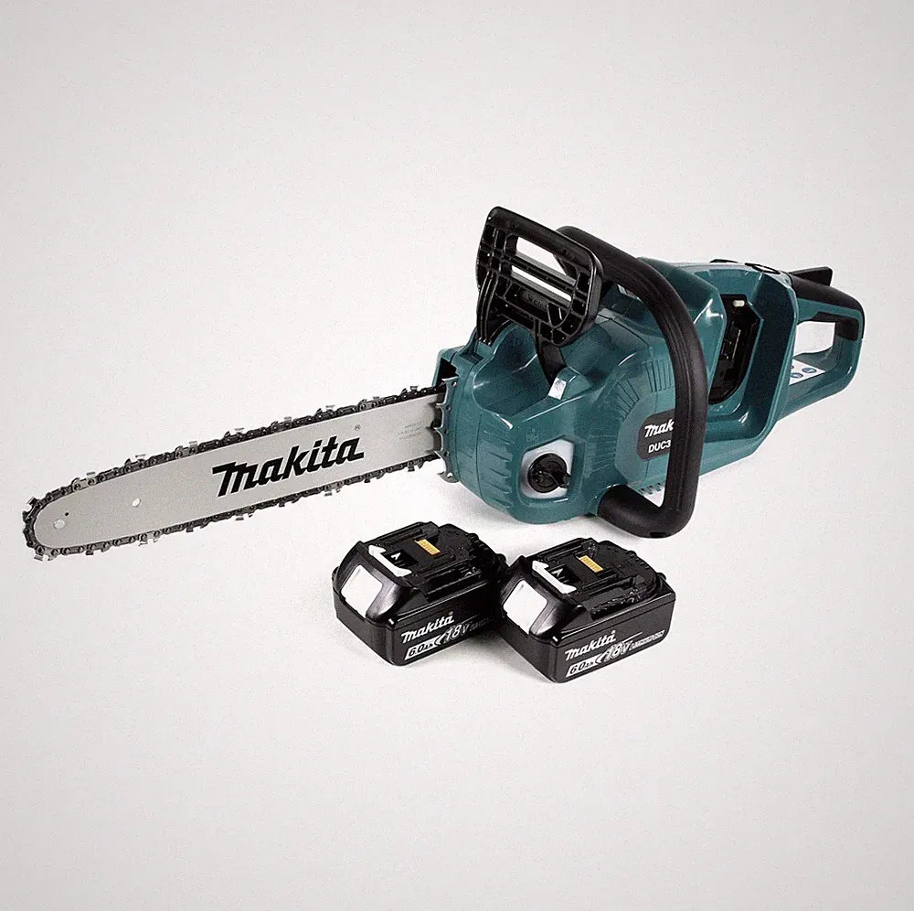 Makita DUC 355 G2 Kettensäge 36V Brushless 35 cm + 2x 6,0 Ah Akku - ohne Lader