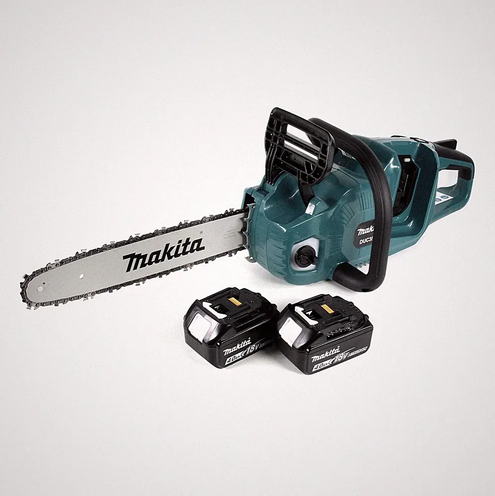 Makita DUC 355 M2 Kettensäge 36V Brushless 35 cm mit 2x 4,0 Ah Akku - ohne Lader