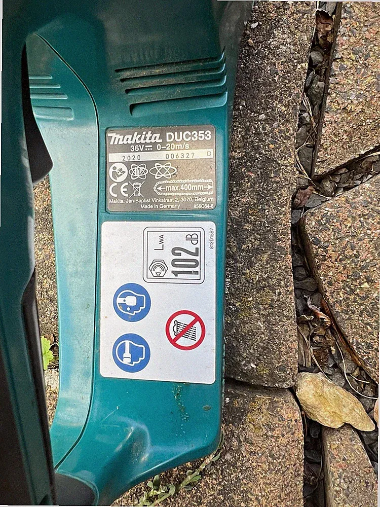 Makita DUC353Z Akku-Kettensäge 36 V (2x18 V) bürstenlos, 35 cm Schwert