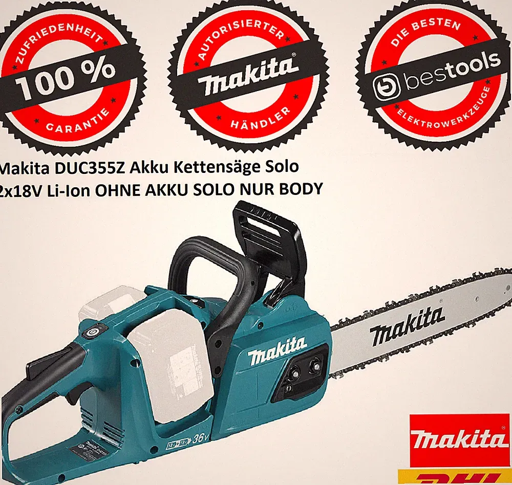Makita DUC355Z Akku Kettensäge Solo 2x18V Li-Ion OHNE AKKU SOLO NUR BODY NEU !
