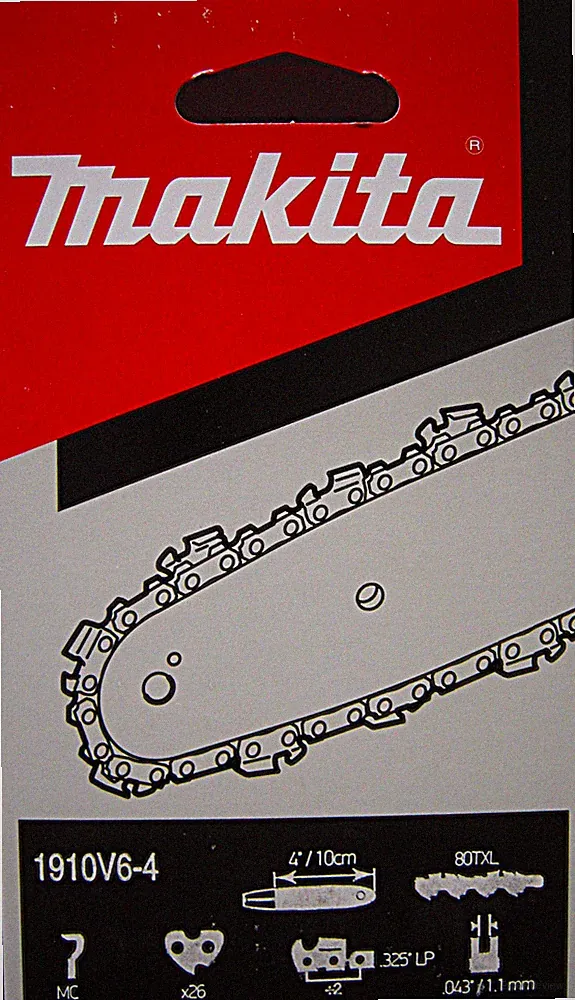 Makita Sägekette DUC101 Ersatzkette 1910V6-4 Akku-Kettensäge Motorsäge 10cm