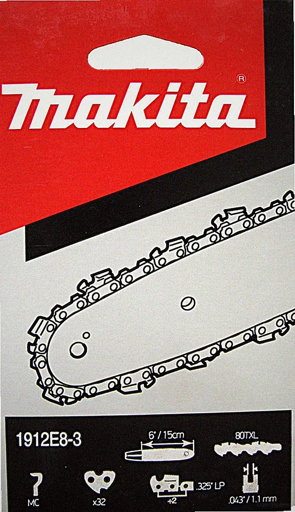 Makita Sägekette DUC150 Ersatzkette 1912E8-3 Akku-Kettensäge Motorsäge 15cm