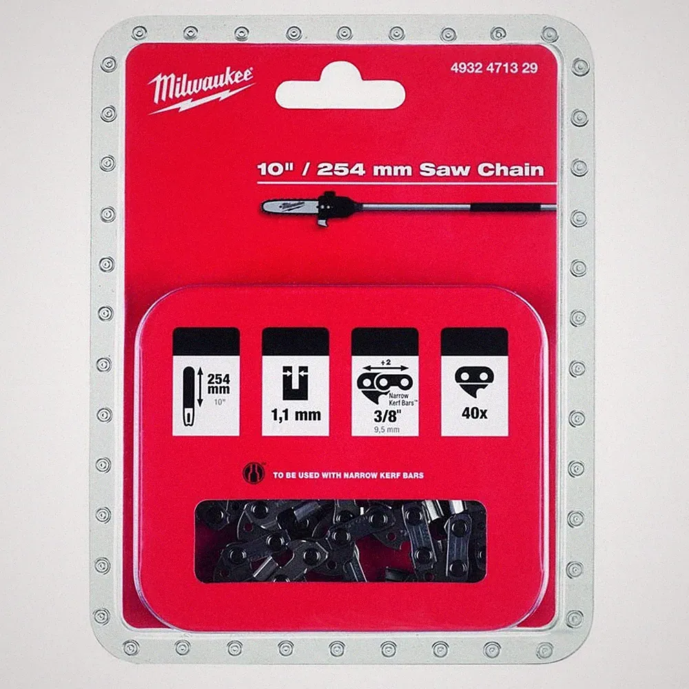 Milwaukee 4932471329 10"/25,4cm Ersatz-Kettensägenkette - passend zum M18FOPH