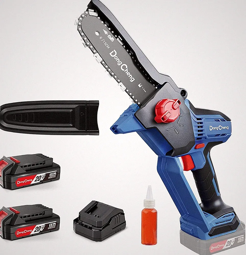 Mini Akku Kettensäge 20V 750W 15cm 2x2000mAh 8m/s Auto Ölung 1,2kg Garten