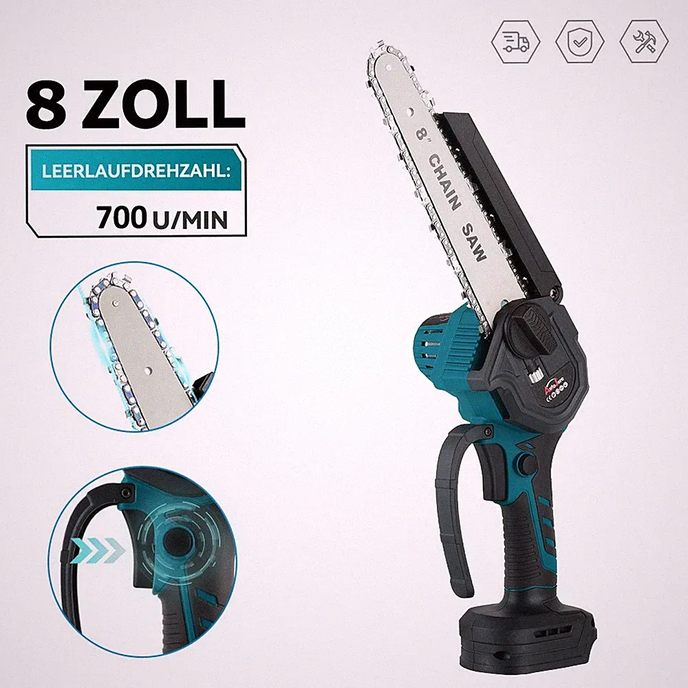 8 Zoll 1000W Akku Mini Kettensäge Einhandsäge Astkettensäge Für 18V Makita Akku