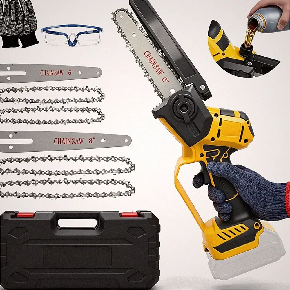 Mini Kettensäge 6 8 Zoll Akku Kettensäge kompatibel mit Dewalt 18V 20V