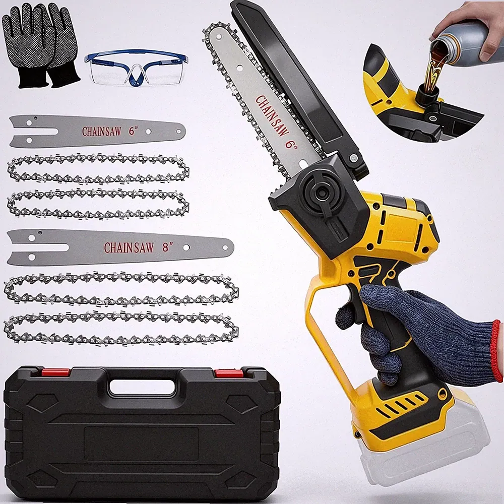 Mini Kettensäge 6 8 Zoll Akku Kettensäge kompatibel mit Dewalt 18V 20V