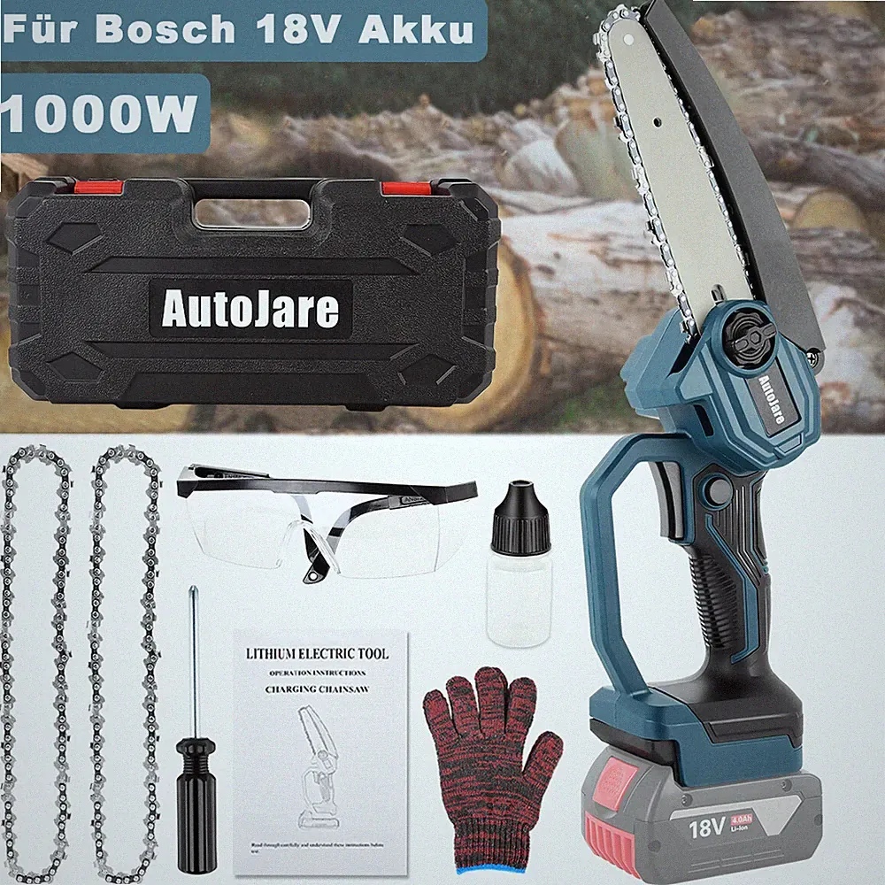 Mini Kettensäge Für Bosch 18V Akku, 6 Zoll Motorsäge Ohne Akku