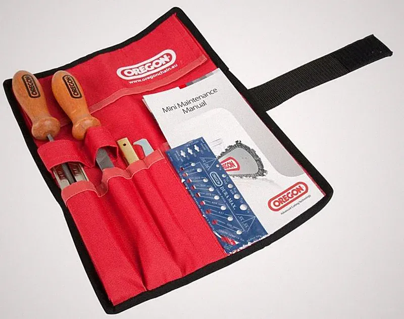 ORIGINAL OREGON KETTENSCHÄRFEN KETTENSÄGE FEILEN SET mit TASCHE 3/16" 4,8mm NEU