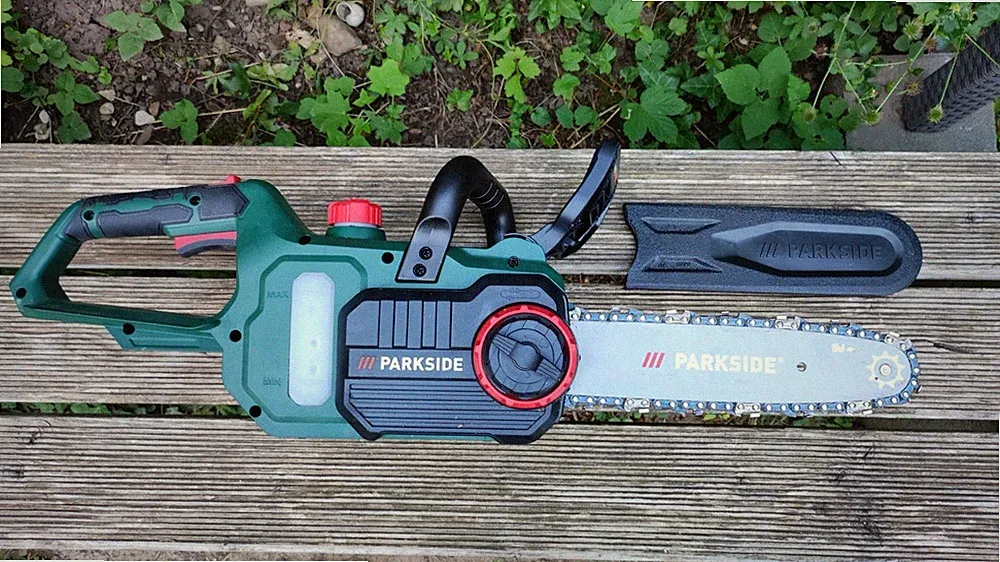 PARKSIDE® 20 V Akku-Kettensäge Motorsäge Säge PAKS 20-Li E5 mit Akku&Ladegerät