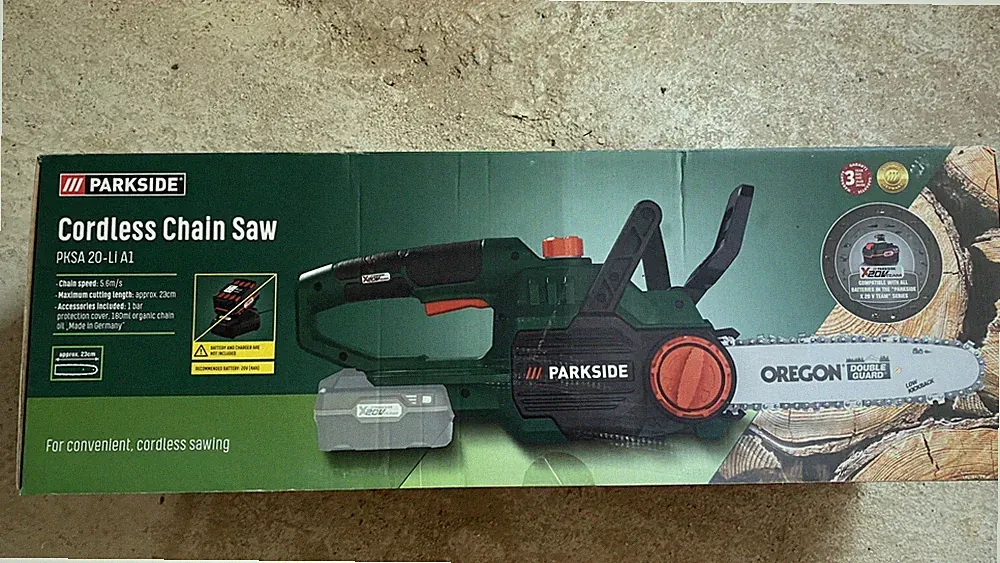 Parkside 20 V Akku-Kettensäge PKSA 20 Li A1 BRANDNEU IM KARTON NACKTES GERÄT